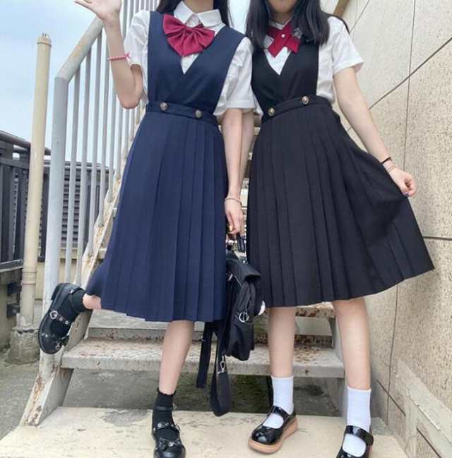 学生服 スクール ジャンパースカート 女子高校生 制服 セーラー ブレザー ミモレ丈 ジャンパースカート コスプレ ワンピース サロペット ｜au  PAY マーケット